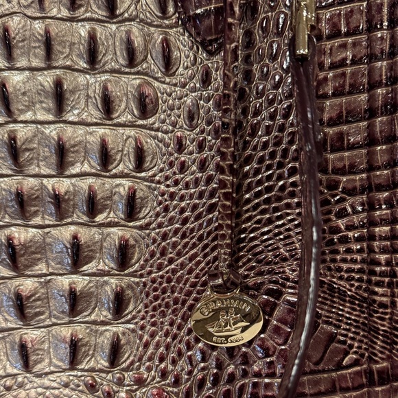 Brahmin Caroline Port Ombre Melbourne Croc Embossed Satchel Handbag - Picture 3 of 6